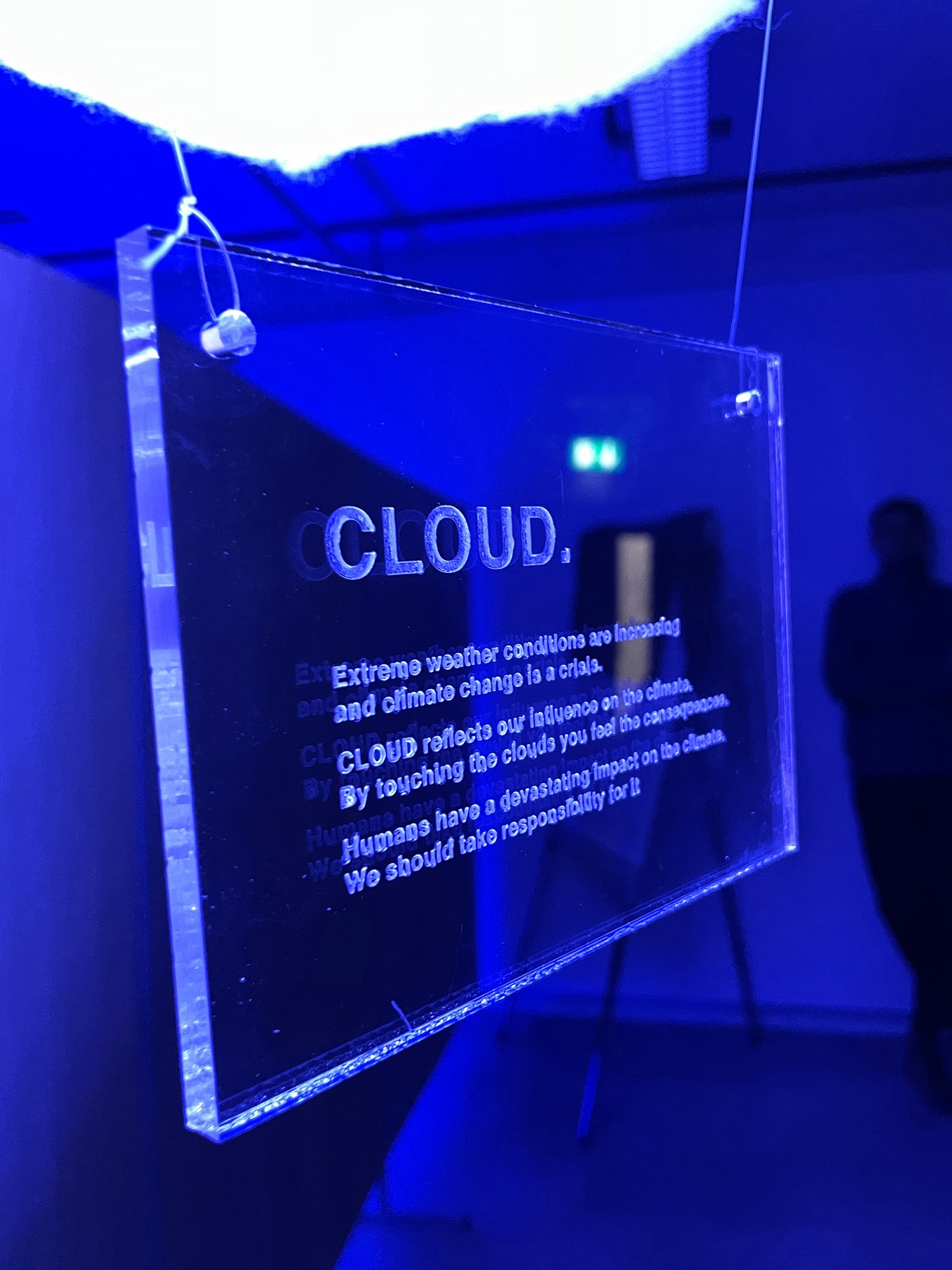 CLOUD. — illuminated project info plaque