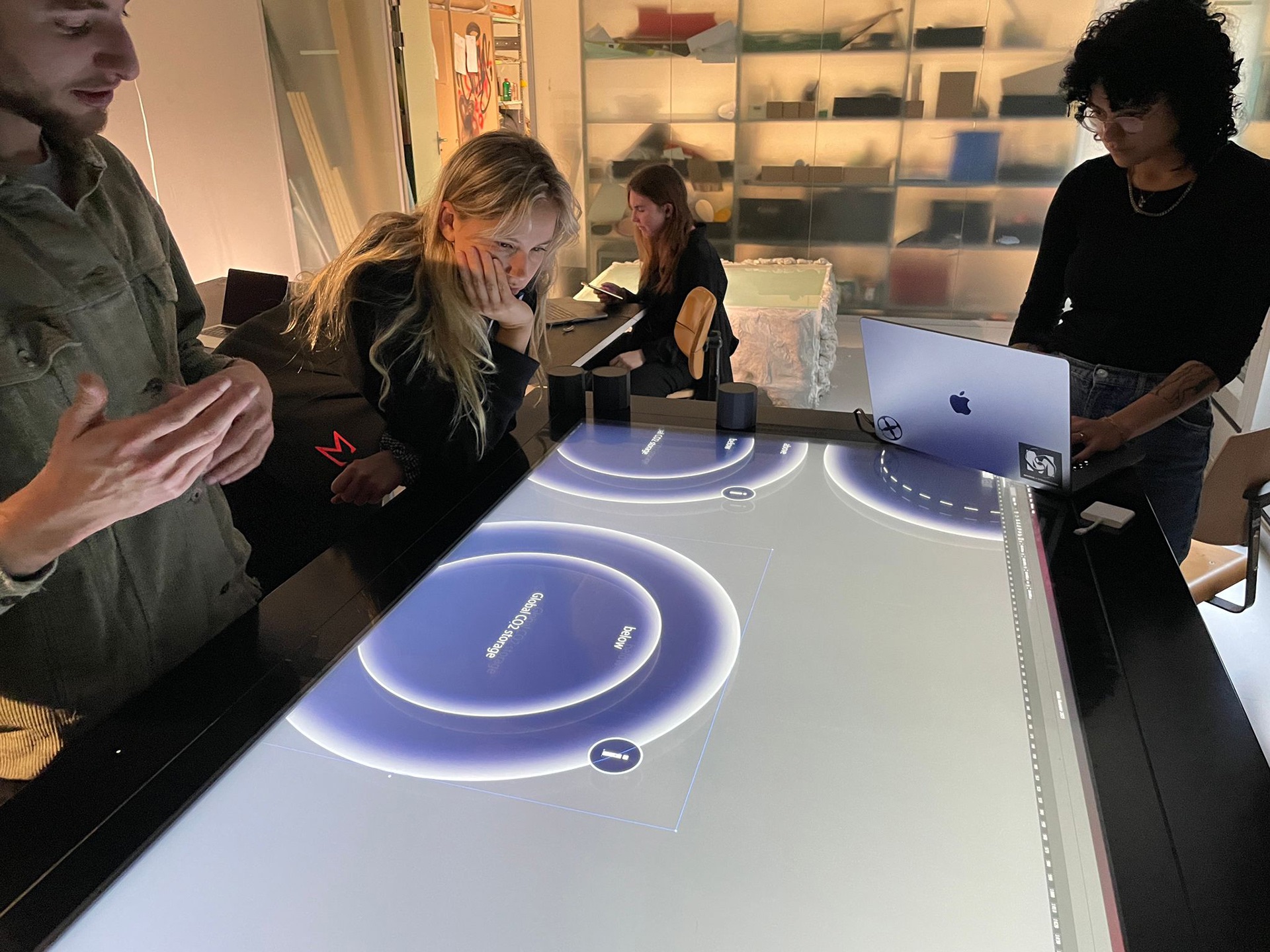 CO₂ Storage Potential — visitors at the touch table