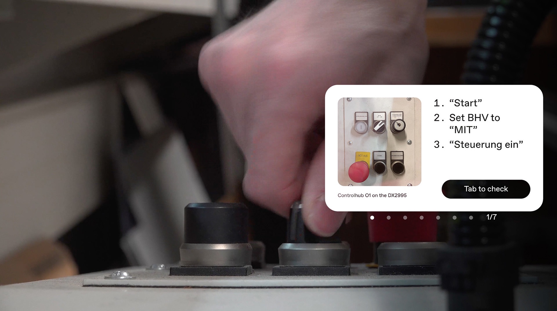 IndustryVision — guided interaction with machinery