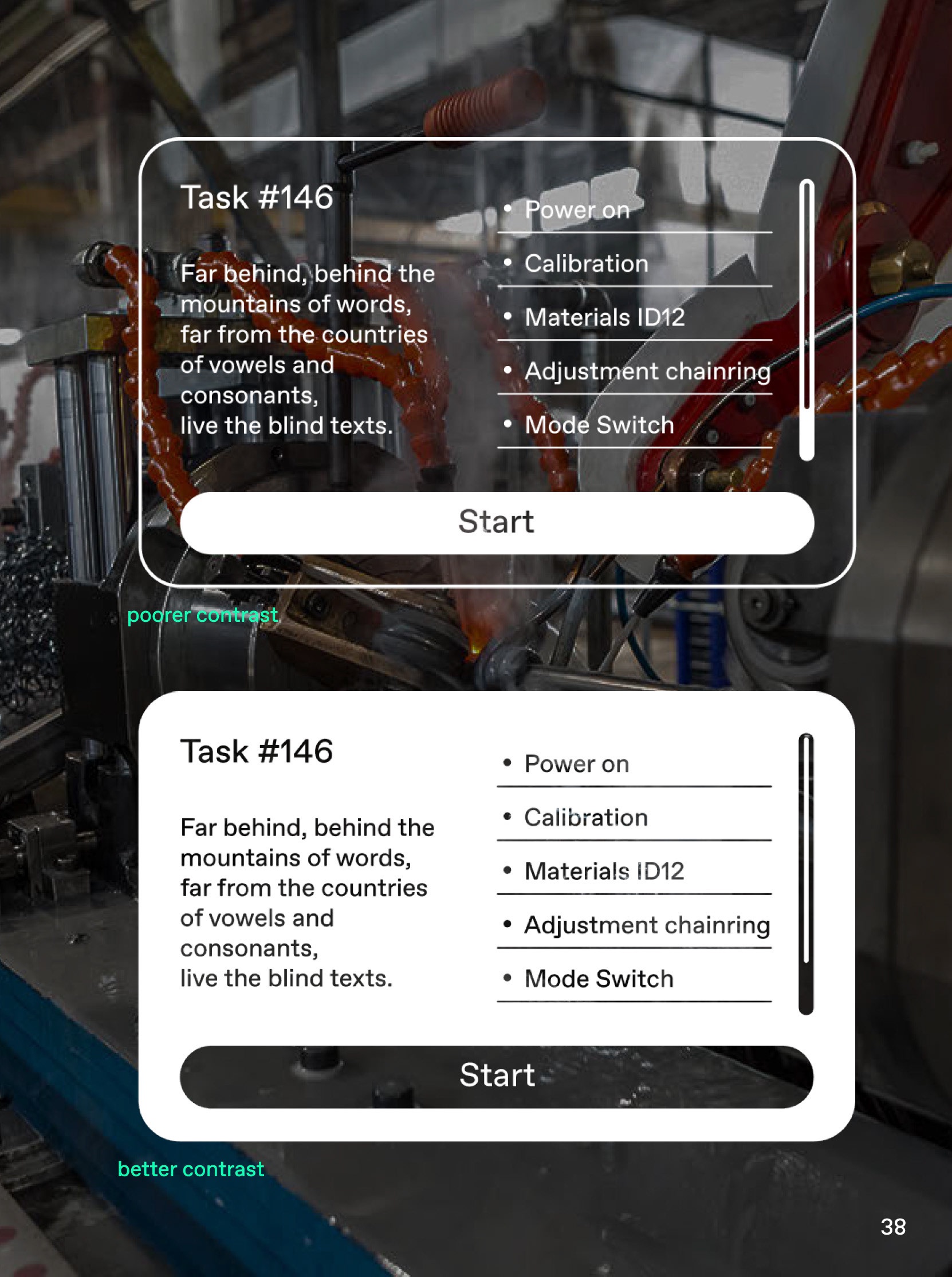 IndustryVision — task steps interface screen