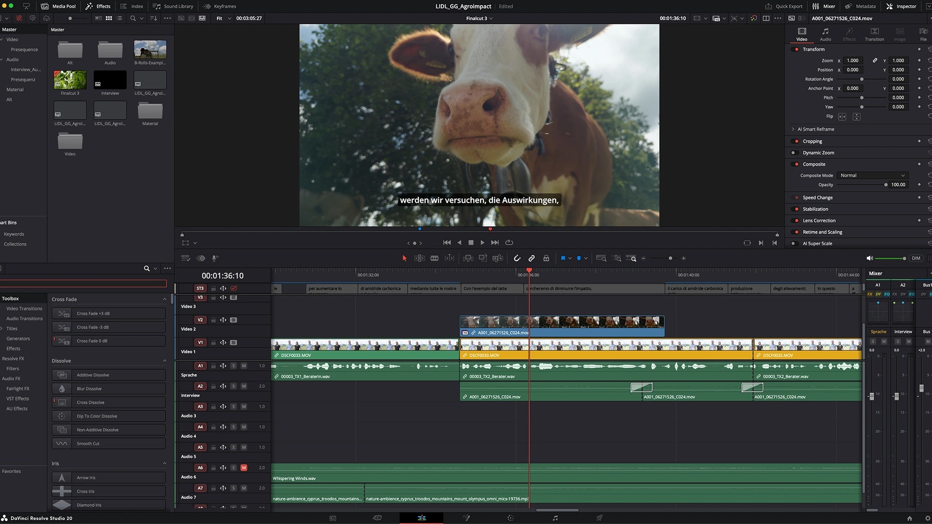 Video editing setup