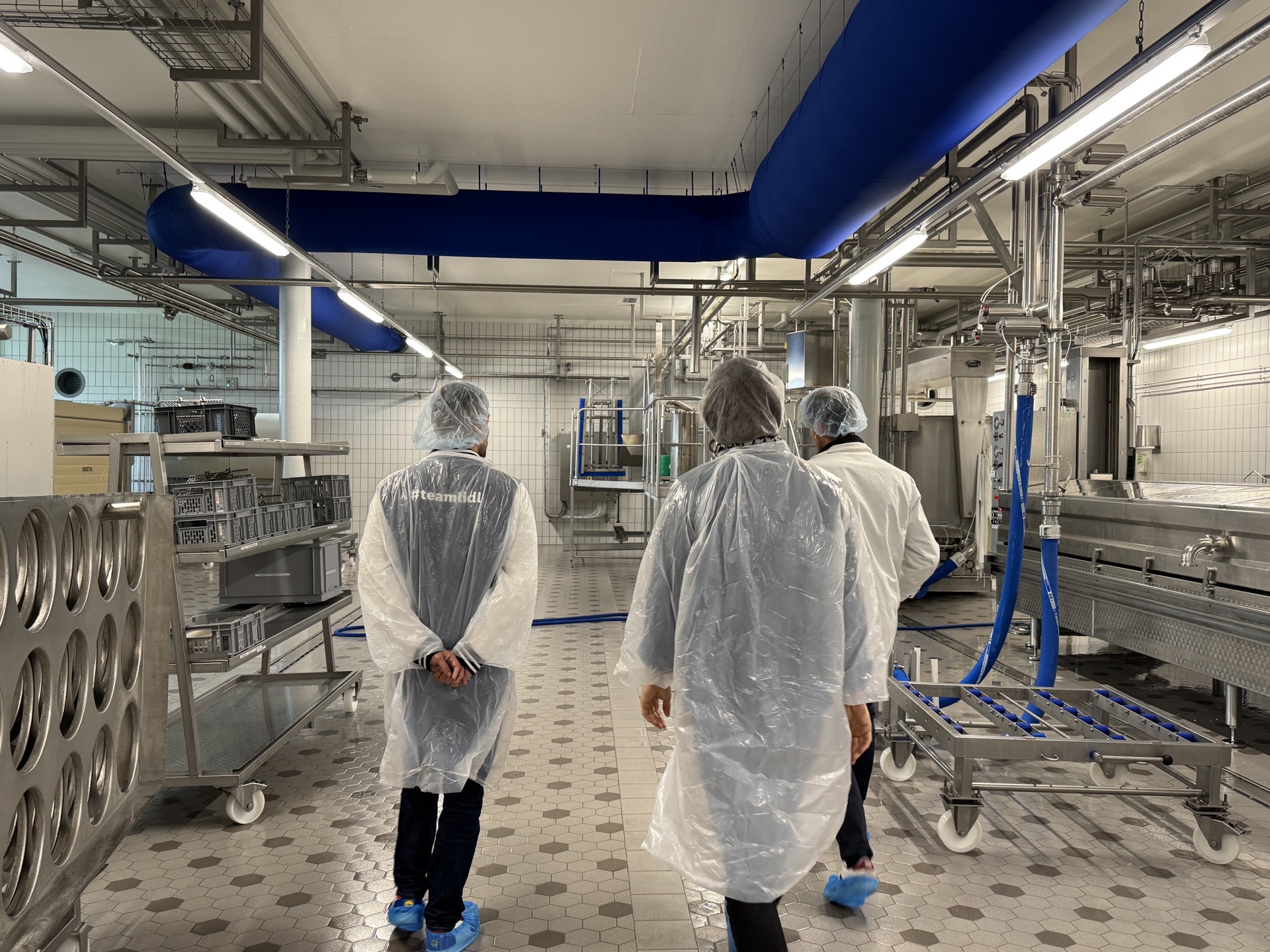 Filming a cheese producer
