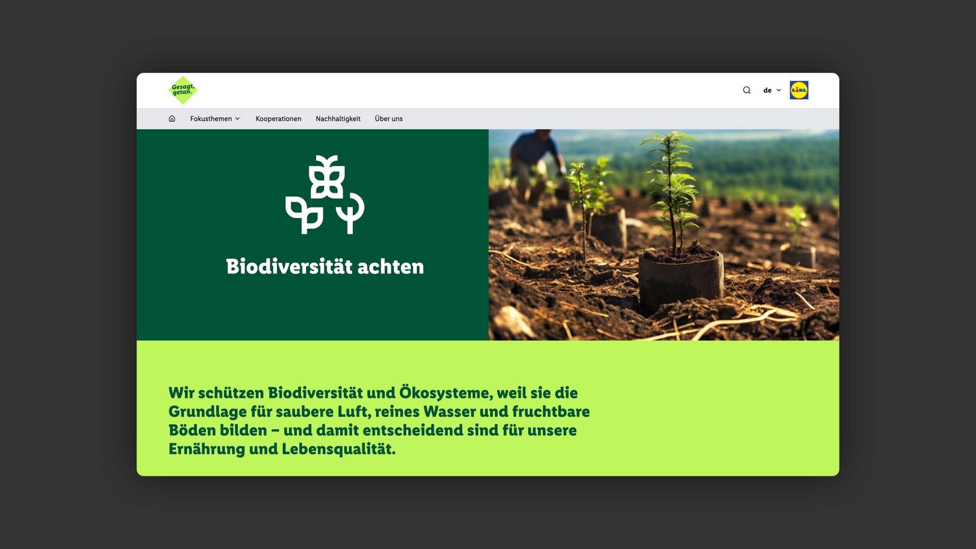 Biodiversity focus page