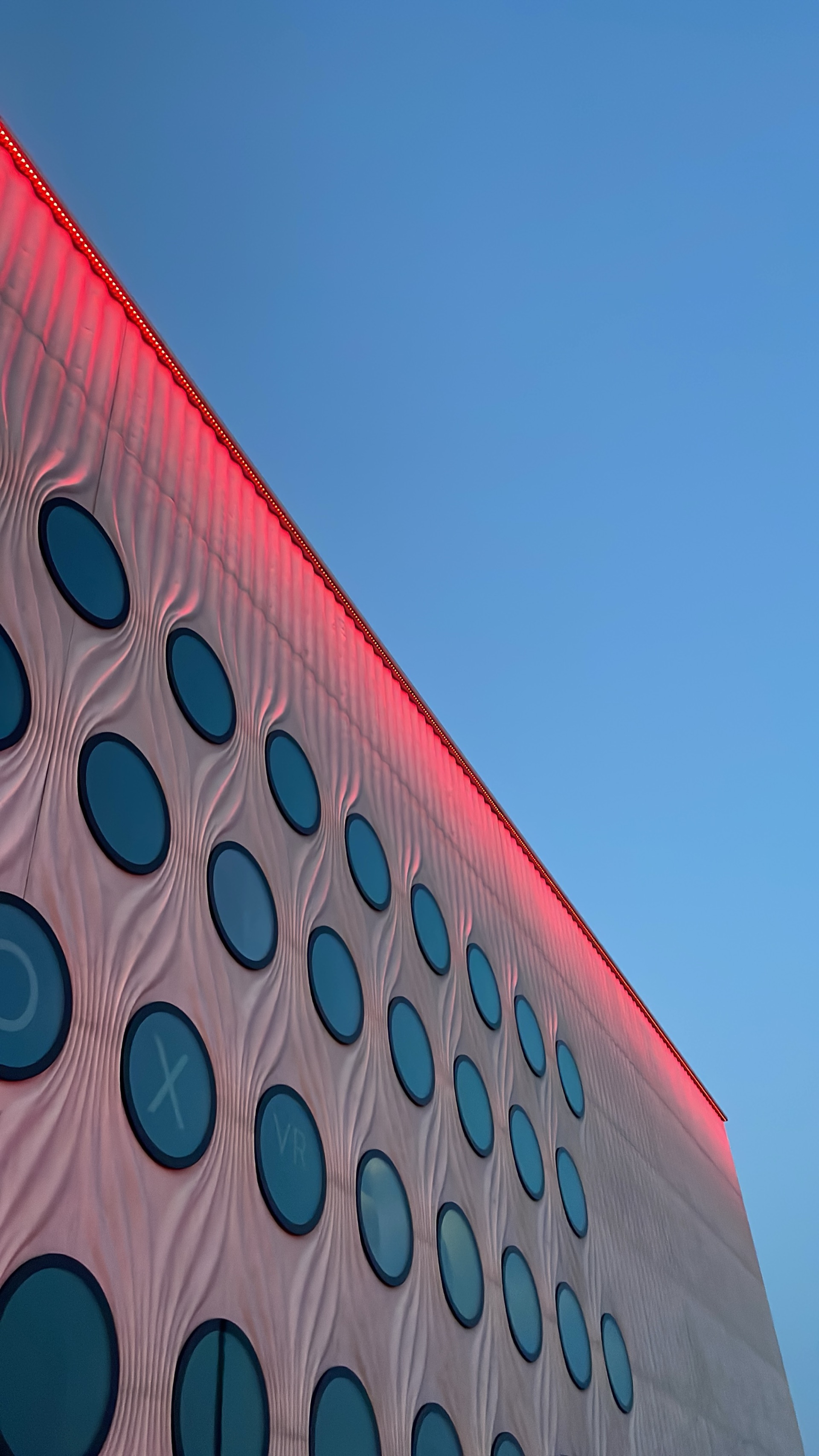 Arena wall with red LED