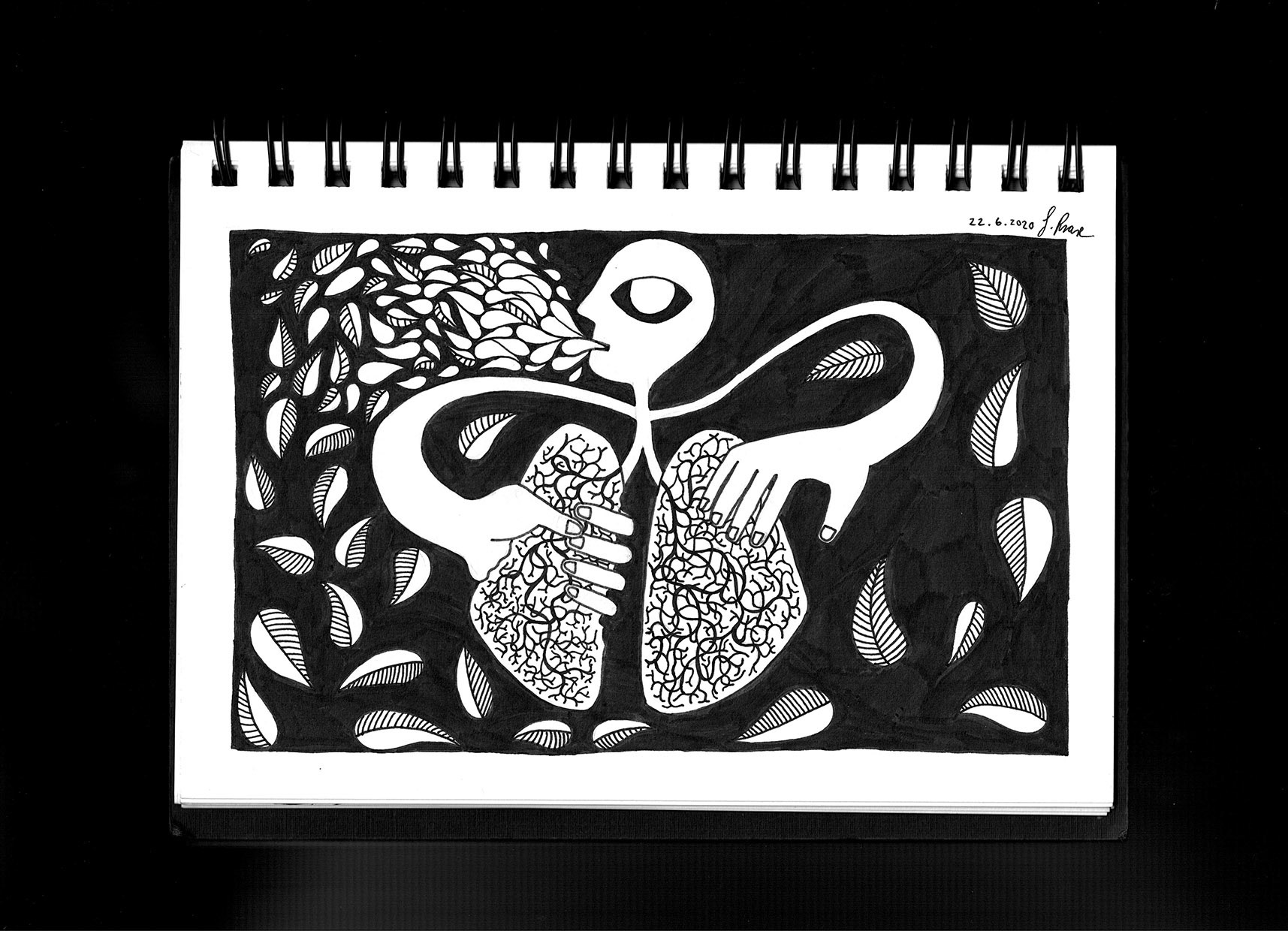 Mindbook — abstract ink drawing