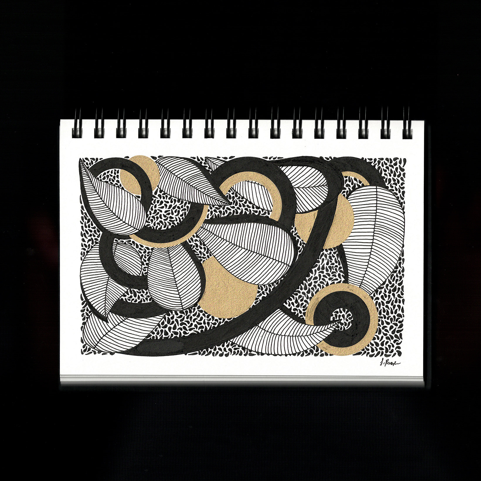 Mindbook — square abstract ink drawing