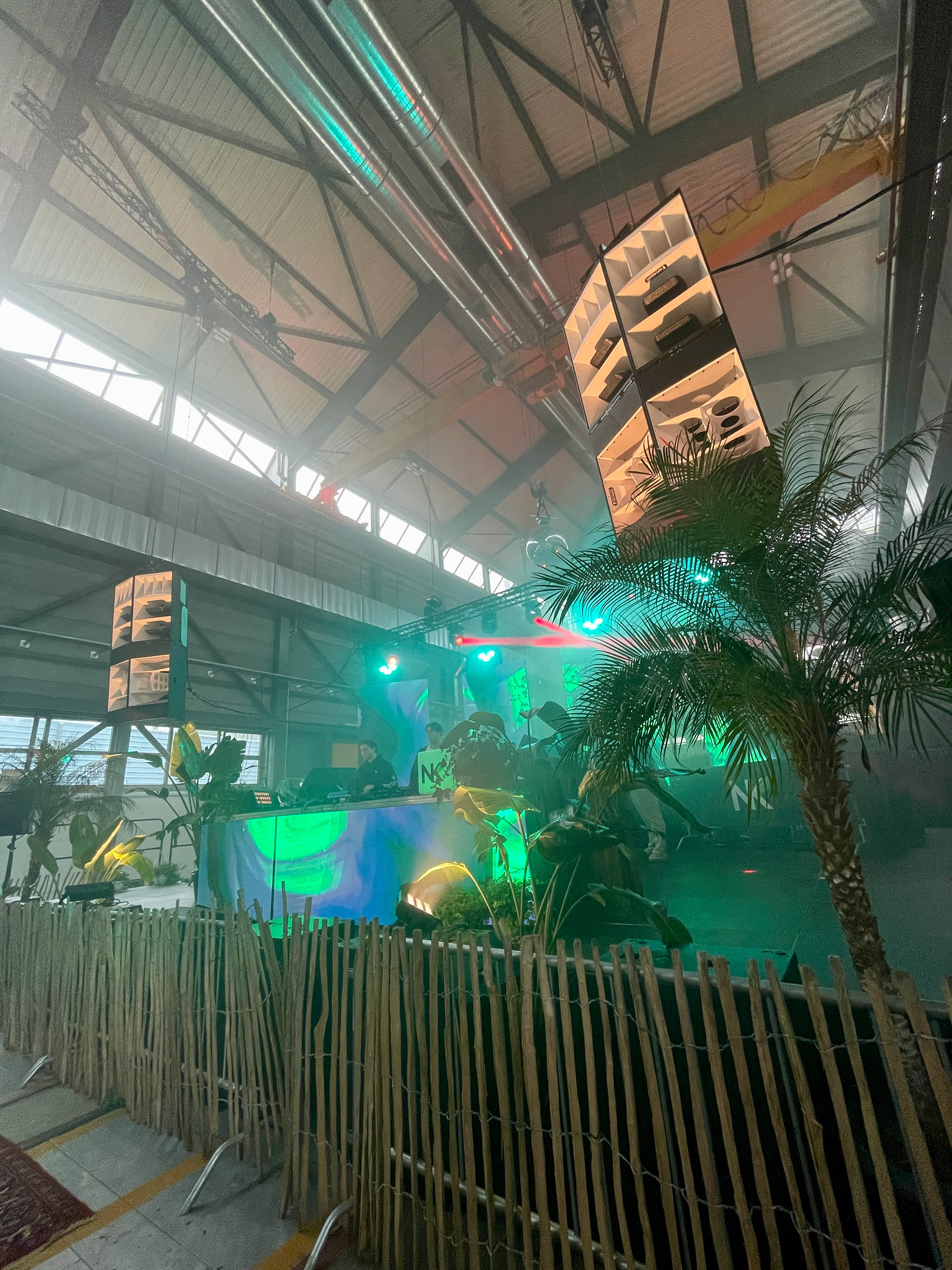 The Dock — vertical LED wall, crowd view